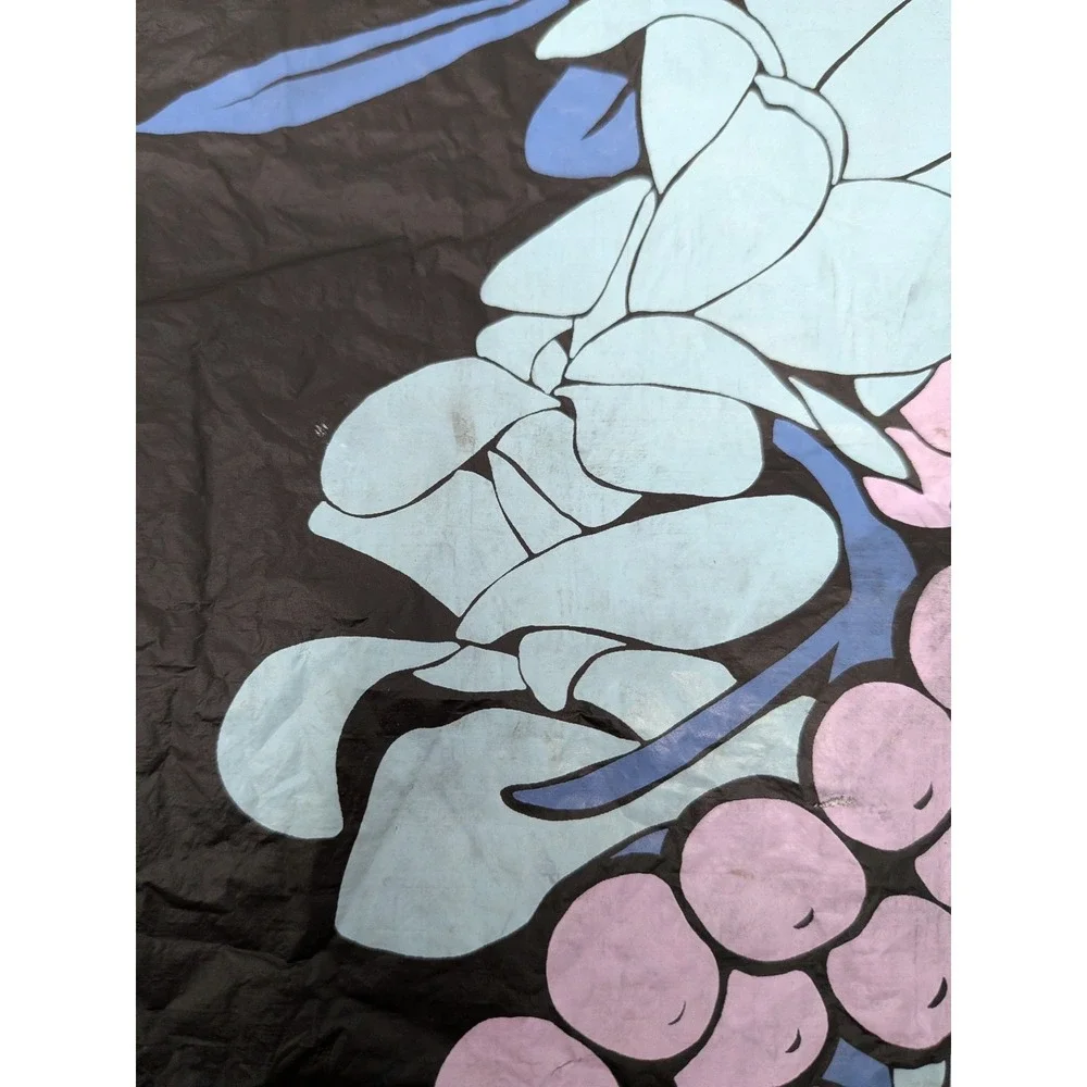 ALOHA Collection Reversible Tote Bag Mokihana Black Floral Hawaii - *READ*